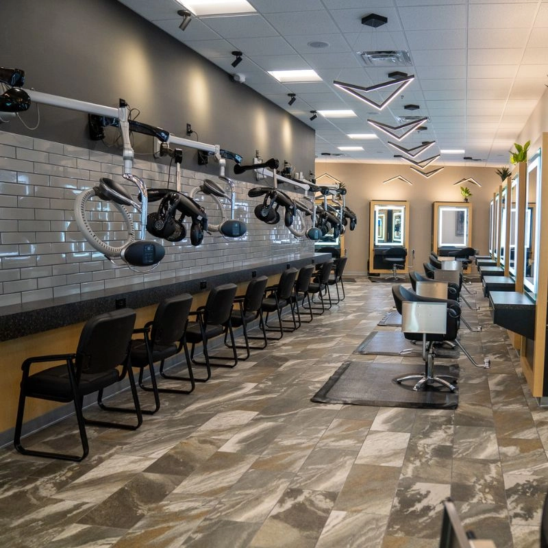 Hair stylist chairs at our Dublin Salon