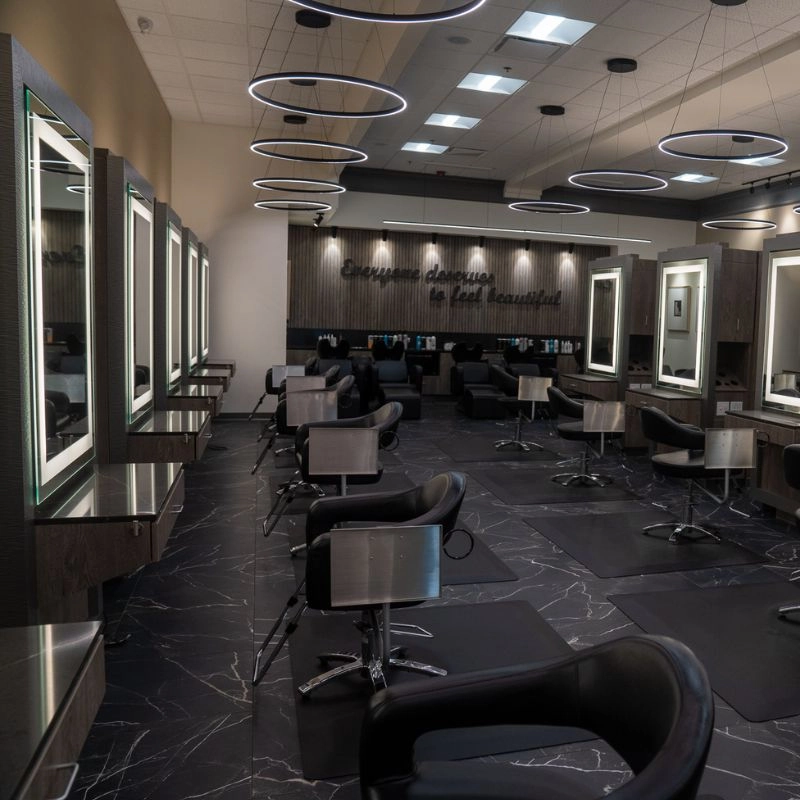 Hair stylist chairs at our Upper Arlington Salon