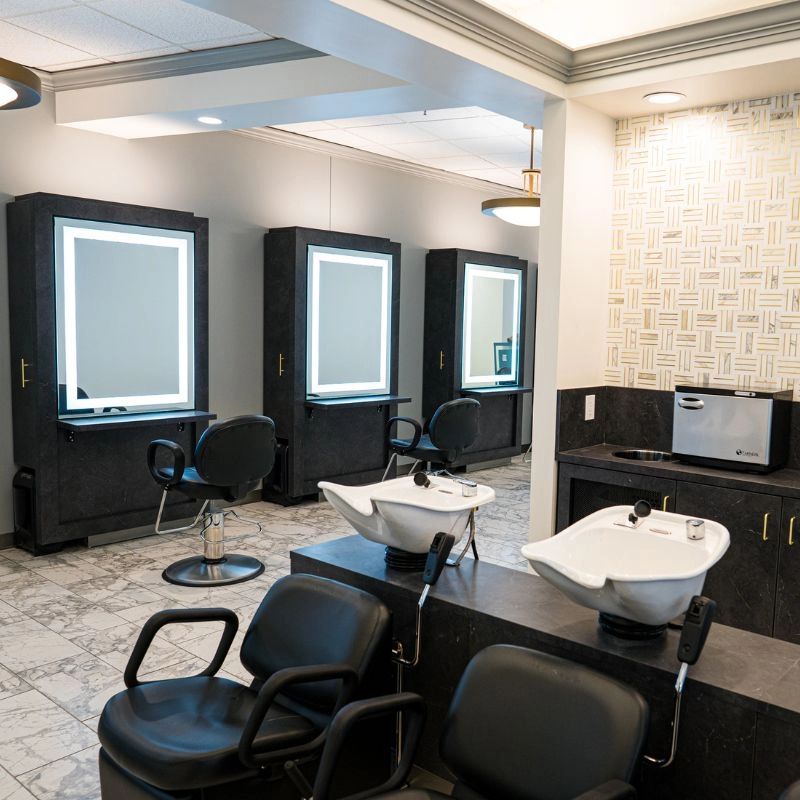 Shampoo bowls at our Westerville Salon