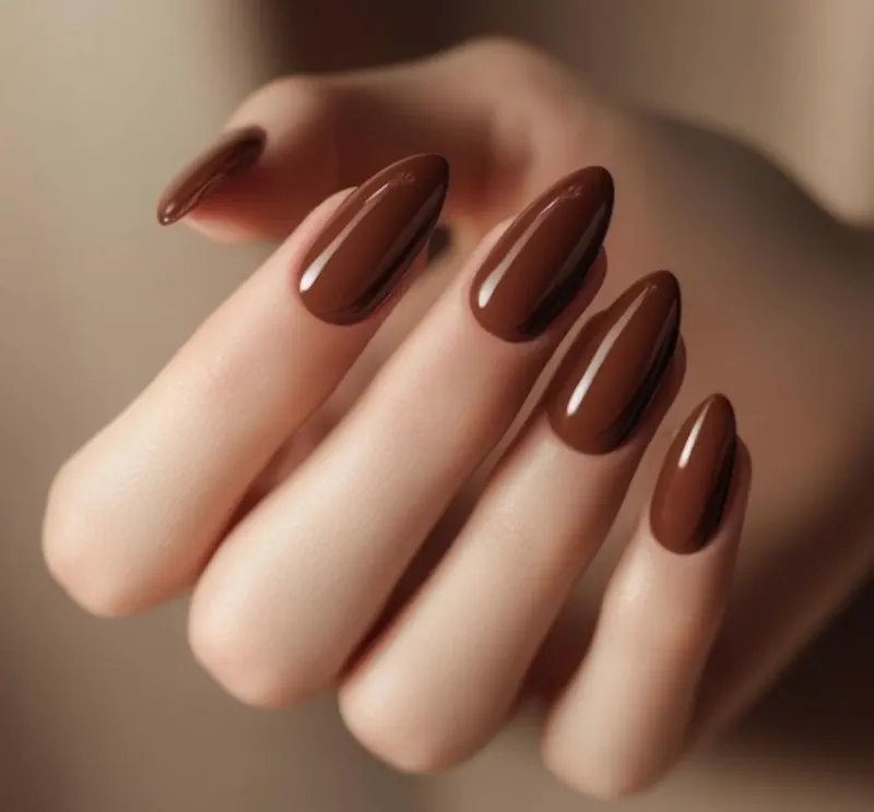 Chocolate Milk Nails