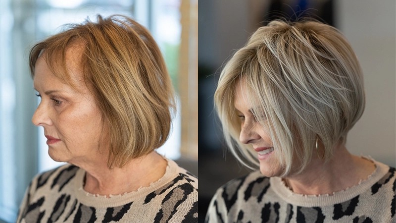 Image of short hair with short extensions