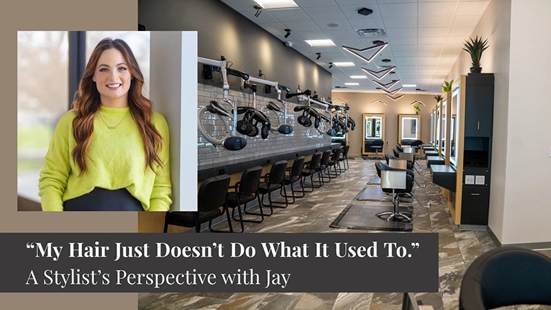Image of Jay Wise and an interior of a Kenneth's salon