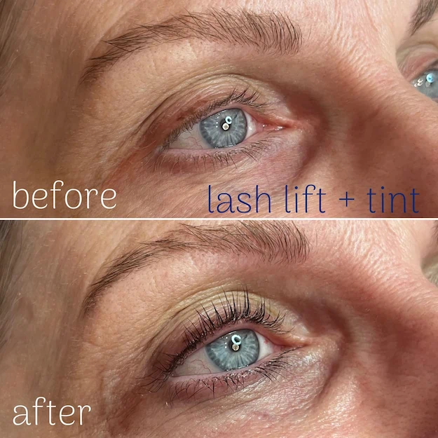 lash lift and tint